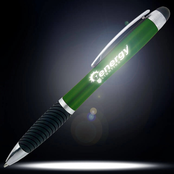 Luma light up pen with a contoured, ridged grip and a... from ASI 90859 Tempo Industries Inc