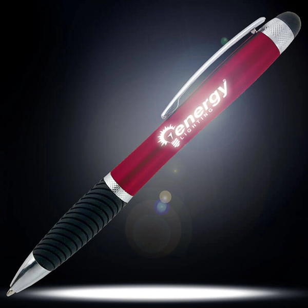 Luma light up pen with a contoured, ridged grip and a... from ASI 90859 Tempo Industries Inc