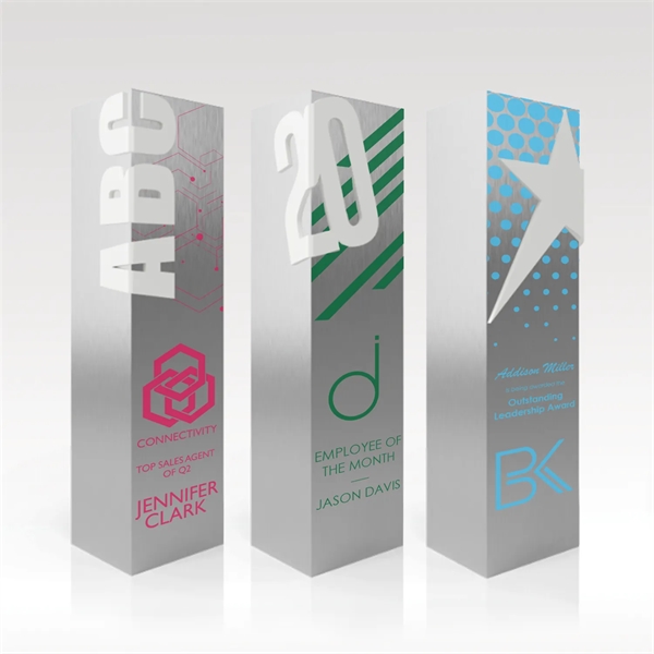 Shine bright with attractive, energetic and engaging accents! Style your award... from ASI 93986 Visions/Awardcraft