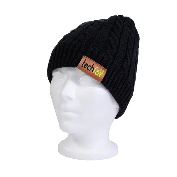 8" x 7 3/4" acrylic cable knit style beanie hat with... from ASI 62660 Innovation Line