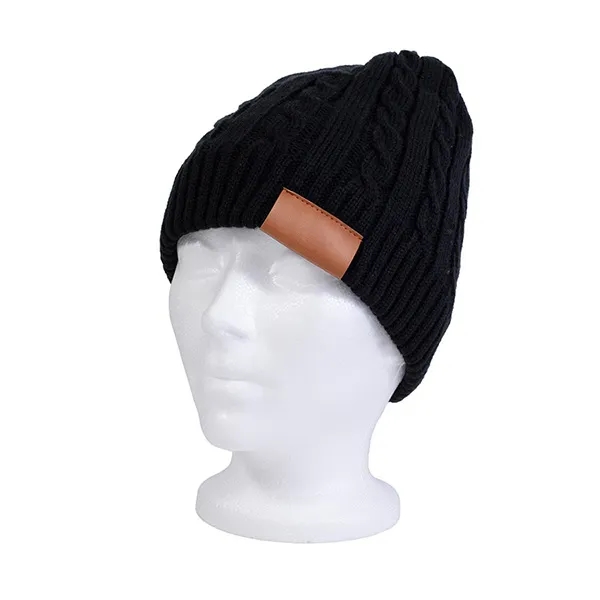 8" x 7 3/4" acrylic cable knit style beanie hat with... from ASI 62660 Innovation Line