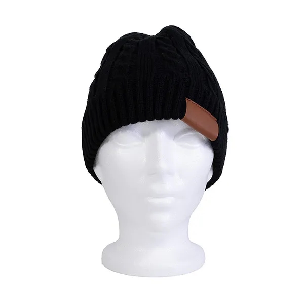 8" x 7 3/4" acrylic cable knit style beanie hat with... from ASI 62660 Innovation Line