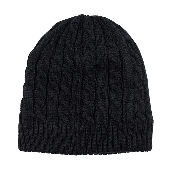 8" x 7 3/4" acrylic cable knit style beanie hat with... from ASI 62660 Innovation Line