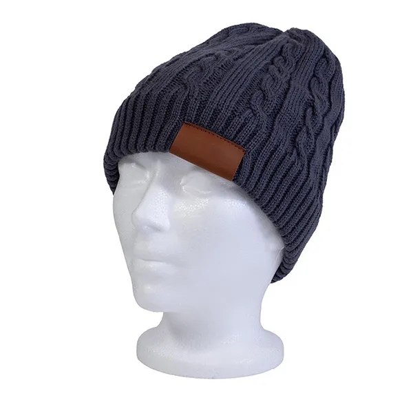 8" x 7 3/4" acrylic cable knit style beanie hat with... from ASI 62660 Innovation Line