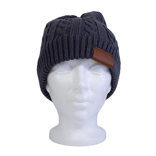 8" x 7 3/4" acrylic cable knit style beanie hat with... from ASI 62660 Innovation Line