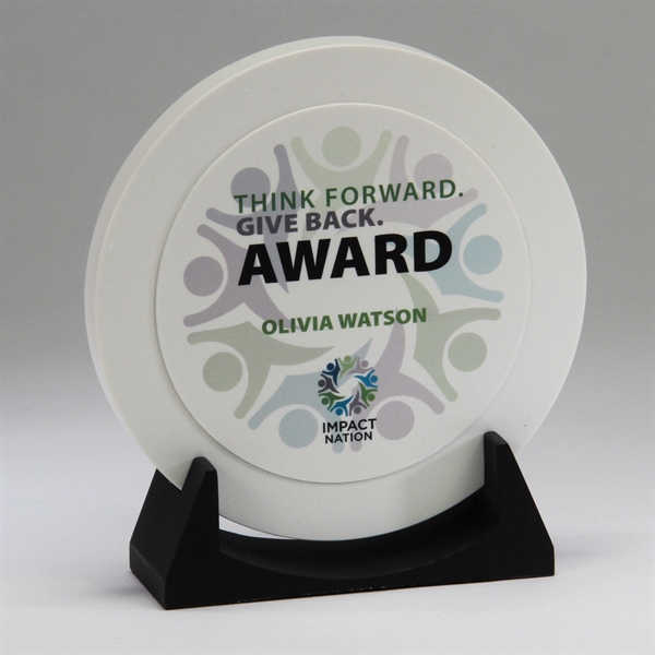 Classic round, upright award with stand.  Available in two sizes.... from ASI 89860 StoneyCreek / StoneyCreek®