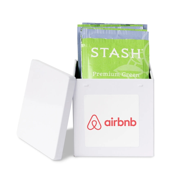 White canister filled with tea assortment.... from ASI 44900 NC Custom (CI/Lanco) / Lanco