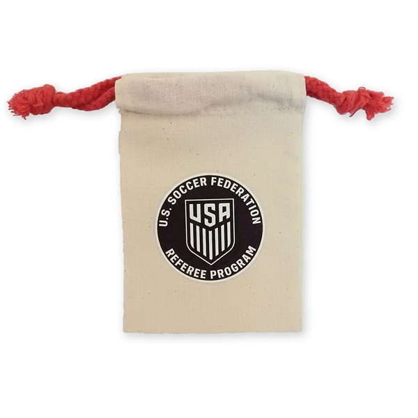 RED cotton with RED drawstring bag with flat construction. Available in... from ASI 41630 Brave USA / Brave USA