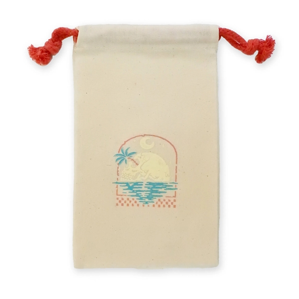 RED cotton with RED drawstring bag with flat construction. Available in... from ASI 41630 Brave USA / Brave USA