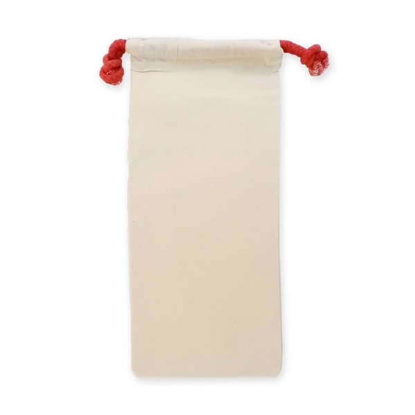 RED cotton with RED drawstring bag with flat construction. Available in... from ASI 41630 Brave USA / Brave USA