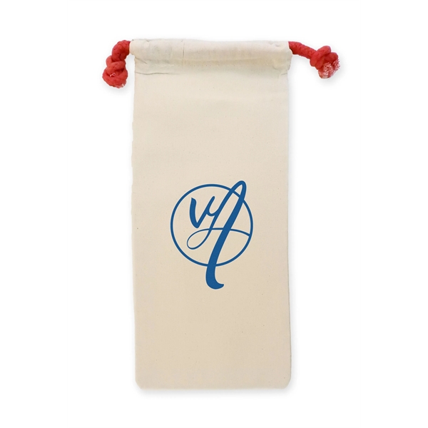 RED cotton with RED drawstring bag with flat construction. Available in... from ASI 41630 Brave USA / Brave USA