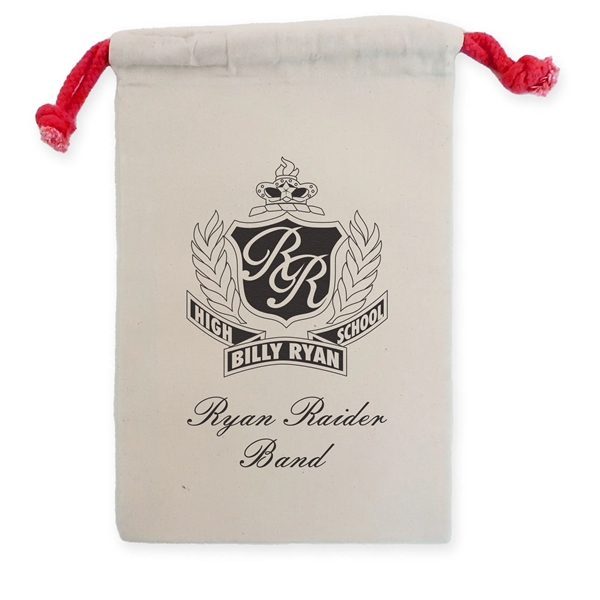 RED cotton with RED drawstring bag with flat construction. Available in... from ASI 41630 Brave USA / Brave USA