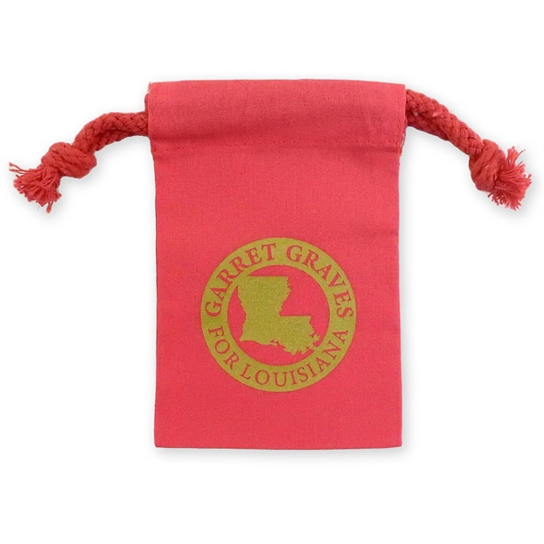 RED cotton with RED drawstring bag with flat construction. Available in... from ASI 41630 Brave USA / Brave USA