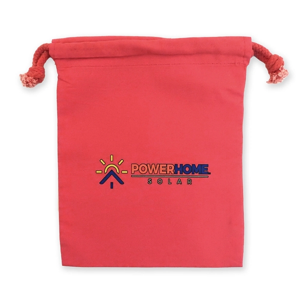 RED cotton with RED drawstring bag with flat construction. Available in... from ASI 41630 Brave USA / Brave USA