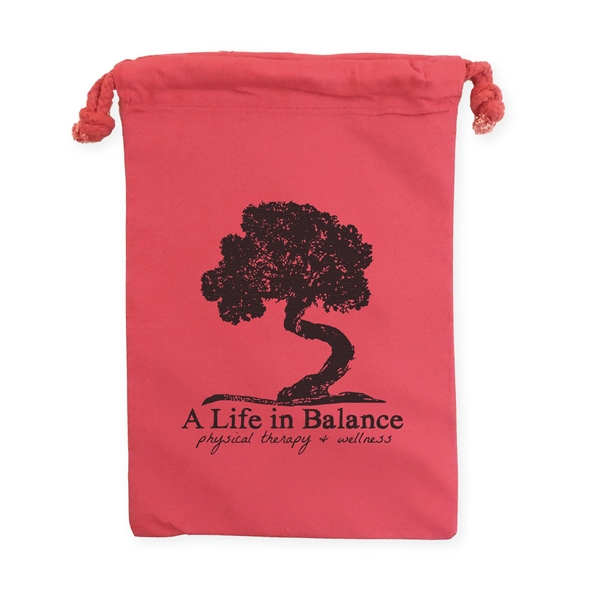 RED cotton with RED drawstring bag with flat construction. Available in... from ASI 41630 Brave USA / Brave USA