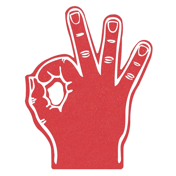 The 15" OK hand is available in different colors.... from ASI 42155 Amerifoam® - The House of Foam / Brooklyn Products International, Inc.