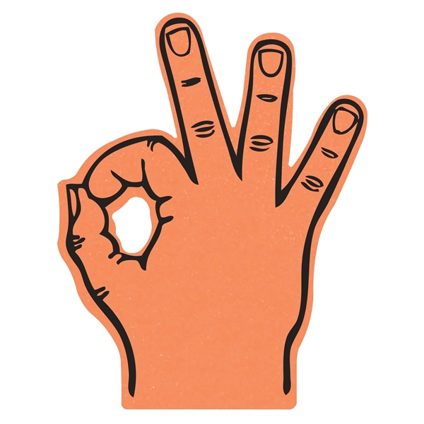 The 15" OK hand is available in different colors.... from ASI 42155 Amerifoam® - The House of Foam / Brooklyn Products International, Inc.