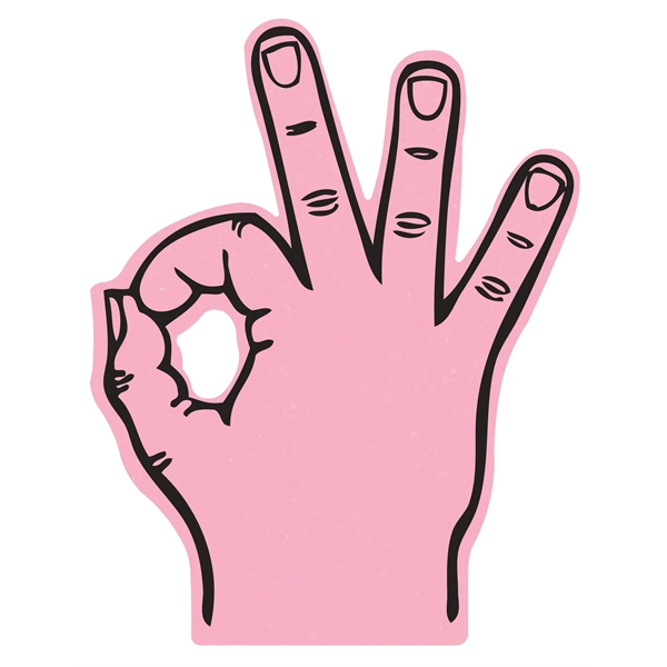 The 15" OK hand is available in different colors.... from ASI 42155 Amerifoam® - The House of Foam / Brooklyn Products International, Inc.