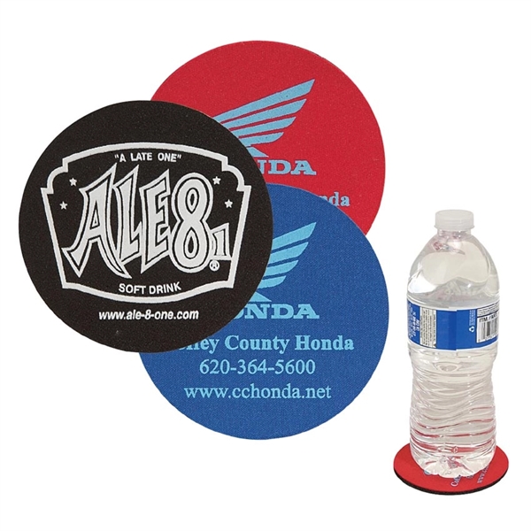 4" x 4" round neoprene coaster with customization options.... from ASI 68190 Lungsal / Lungsal
