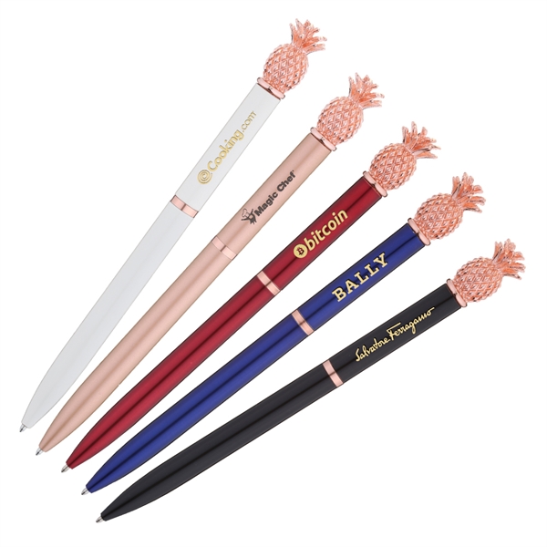 Pineapple Brass Twist-Action Ballpoint.... from ASI 46755 Cosmo Promos
