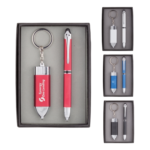 LED Stylus Ballpoint and Stylus Keychain Set... from ASI 46755 Cosmo Promos