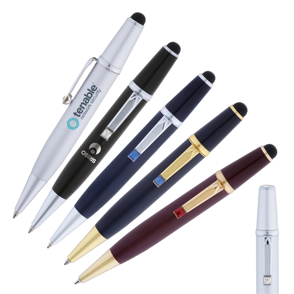 Duke Brass Twist-Action Ballpoint Stylus Pen.... from ASI 46755 Cosmo Promos