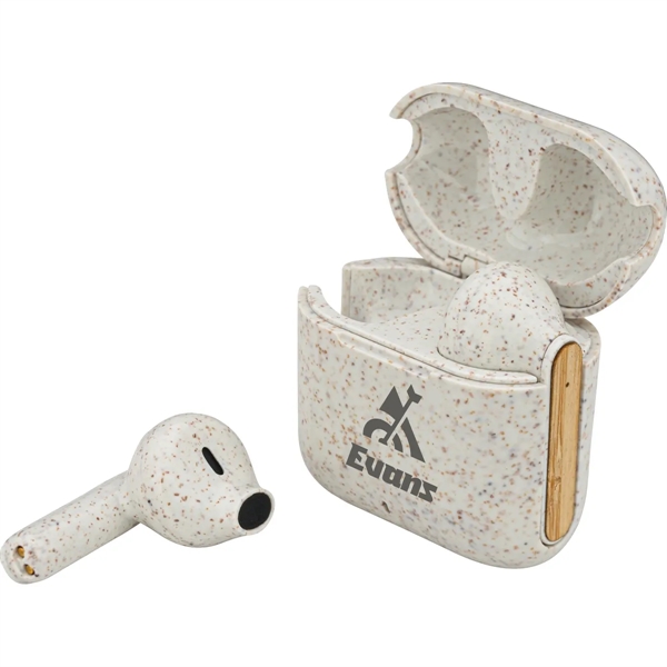 EarthTrendz™ Wheat Straw & Bamboo Earbuds & Case... from ASI 89320 Starline USA Inc