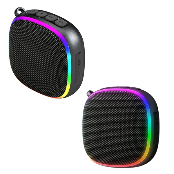 Magnetic waterproof wireless Bluetooth speaker with LED plus 1c1p silkscreen imprint... from ASI 37218 Athena Promo (tm)