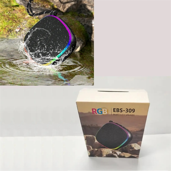 Magnetic waterproof wireless Bluetooth speaker with LED plus 1c1p silkscreen imprint... from ASI 37218 Athena Promo (tm)