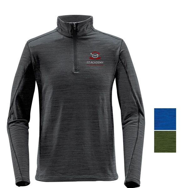 Men's thermal with a moisture-management design, side panels, front 1/4 zipper... from ASI 61125 Hit Promotional Products / Hit®