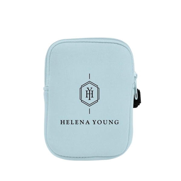 3mm neoprene water bottle pouch with zipper closure, hook and loop... from ASI 61125 Hit Promotional Products / Hit®