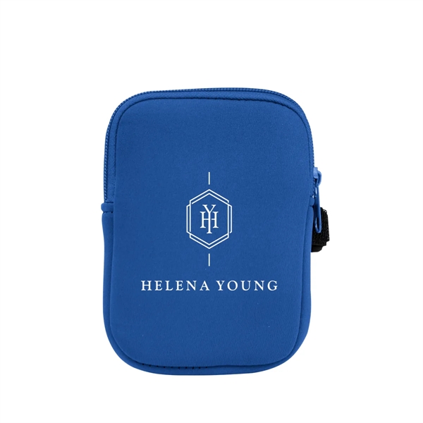 3mm neoprene water bottle pouch with zipper closure, hook and loop... from ASI 61125 Hit Promotional Products / Hit®