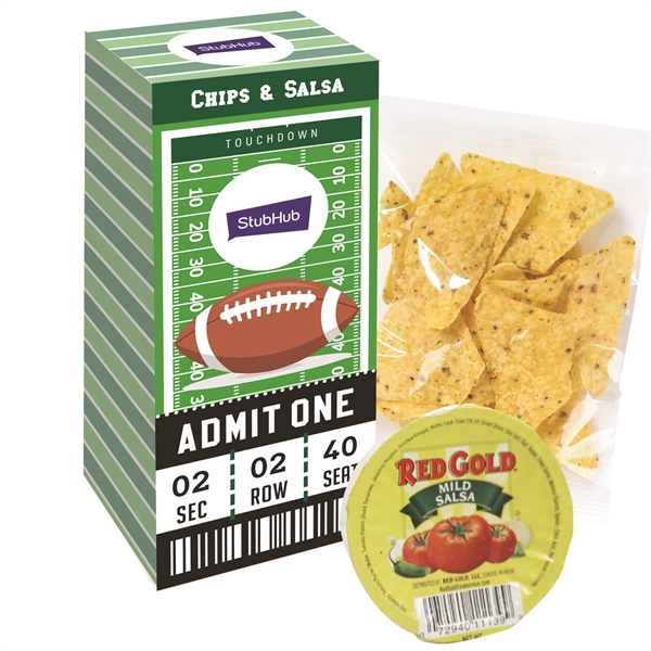 Game Day Kickoff Chips & Salsa; our delicious Taco Chips paired... from ASI 71685 Midnite Snax®