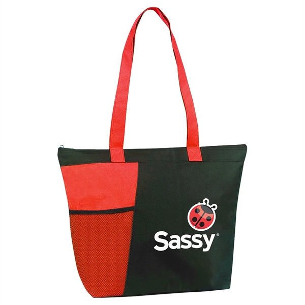 Zipper tote with front mesh pocket.... from ASI 31517 Admart Products / Admart Line