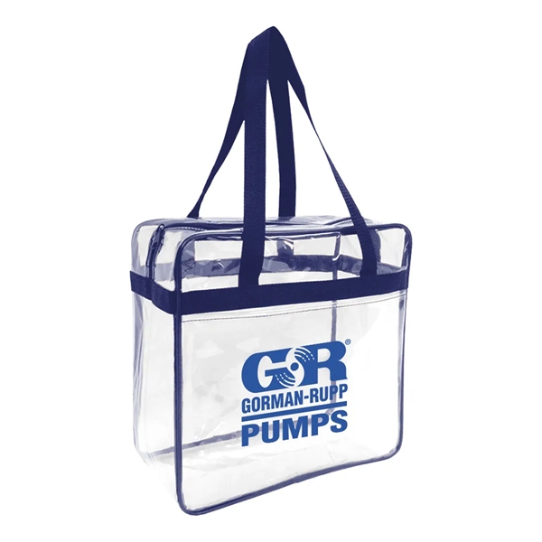 Clear stadium zippered tote bag.... from ASI 31517 Admart Products / Admart Line