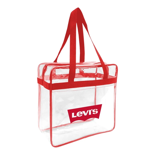 Clear stadium zippered tote bag.... from ASI 31517 Admart Products / Admart Line