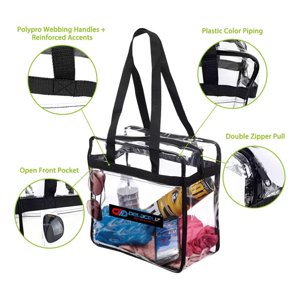 Clear stadium zippered tote bag.... from ASI 31517 Admart Products / Admart Line
