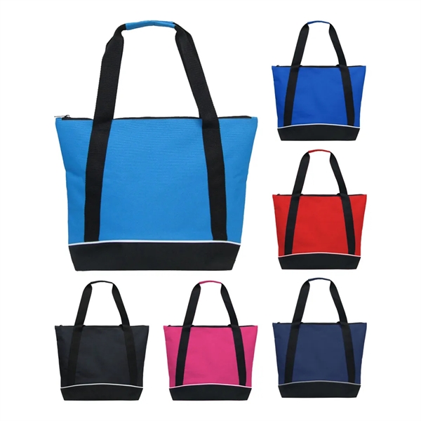 Jumbo Two-Tone Zipper Tote Bag... from ASI 31517 Admart Products / Admart Line