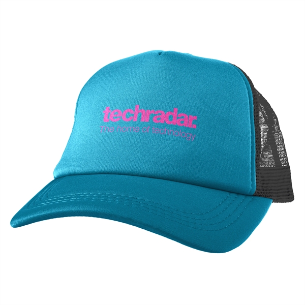 5 panel trucker hat with foam front, breathable mesh back and... from ASI 90807 Tekweld