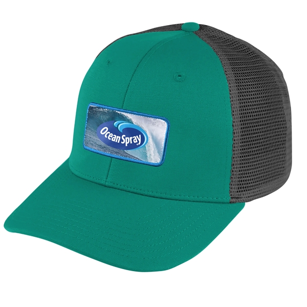 Cotton mesh trucker hat with 6 panel design, an adjustable plastic... from ASI 90807 Tekweld