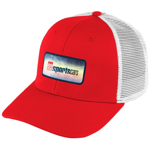 Cotton mesh trucker hat with 6 panel design, an adjustable plastic... from ASI 90807 Tekweld