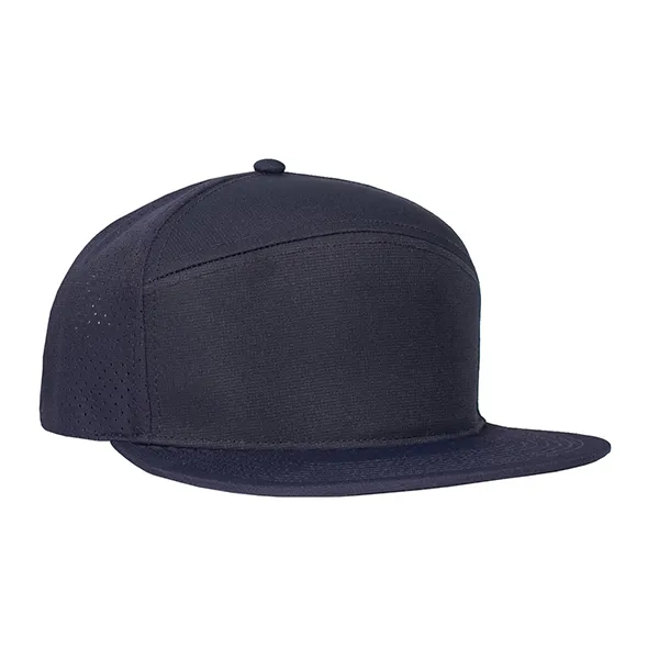 Contour 6-Panel Pearl Nylon Flat Bill w/ Perforated Panels Cap.... from ASI 80129 Quake City Caps