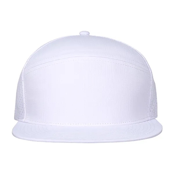 Contour 6-Panel Pearl Nylon Flat Bill w/ Perforated Panels Cap.... from ASI 80129 Quake City Caps