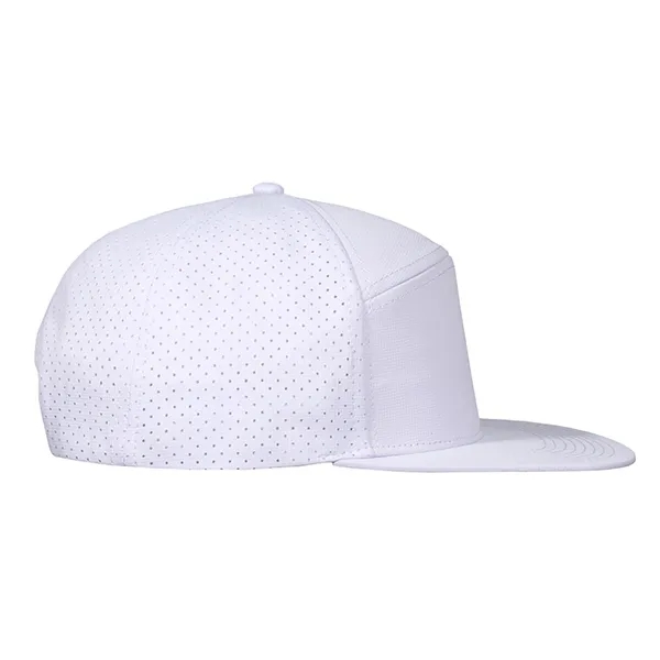 Contour 6-Panel Pearl Nylon Flat Bill w/ Perforated Panels Cap.... from ASI 80129 Quake City Caps