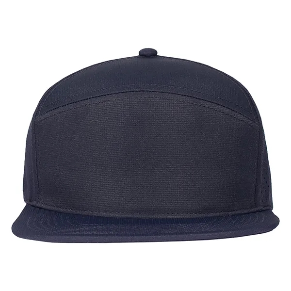 Contour 6-Panel Pearl Nylon Flat Bill w/ Perforated Panels Cap.... from ASI 80129 Quake City Caps