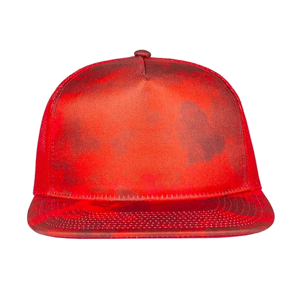 Deluxe Sublimated Abstract Camo Trucker Cap.... from ASI 80129 Quake City Caps