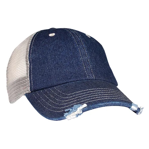 Unstructured Light Weight Denim Trucker Cap.... from ASI 80129 Quake City Caps