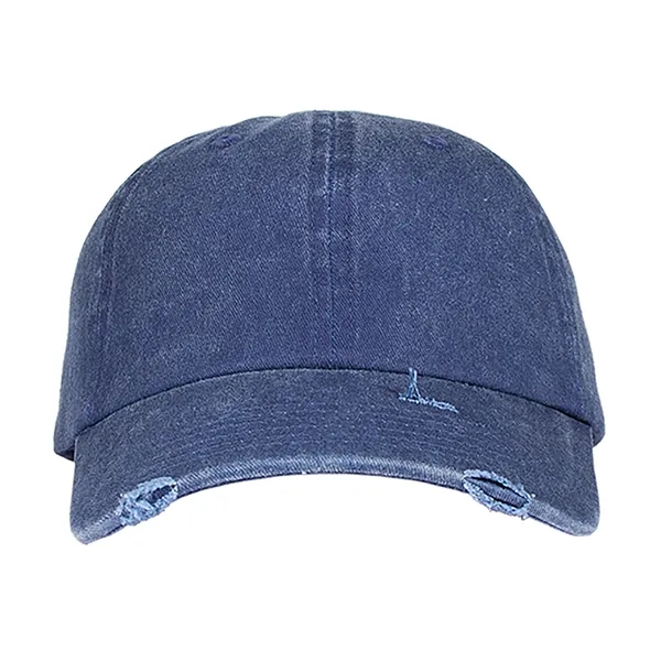 Distressed Laundered Pigment Dyed Cotton Twill Cap.... from ASI 80129 Quake City Caps