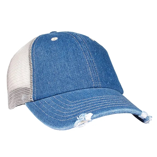 Unstructured Light Weight Denim Trucker Cap.... from ASI 80129 Quake City Caps