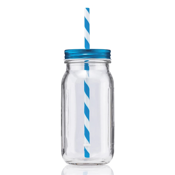 20 ounce glass mason jar with threaded screw-on lid and reusable... from ASI 57800 Gordon Sinclair / Gordon Sinclair®